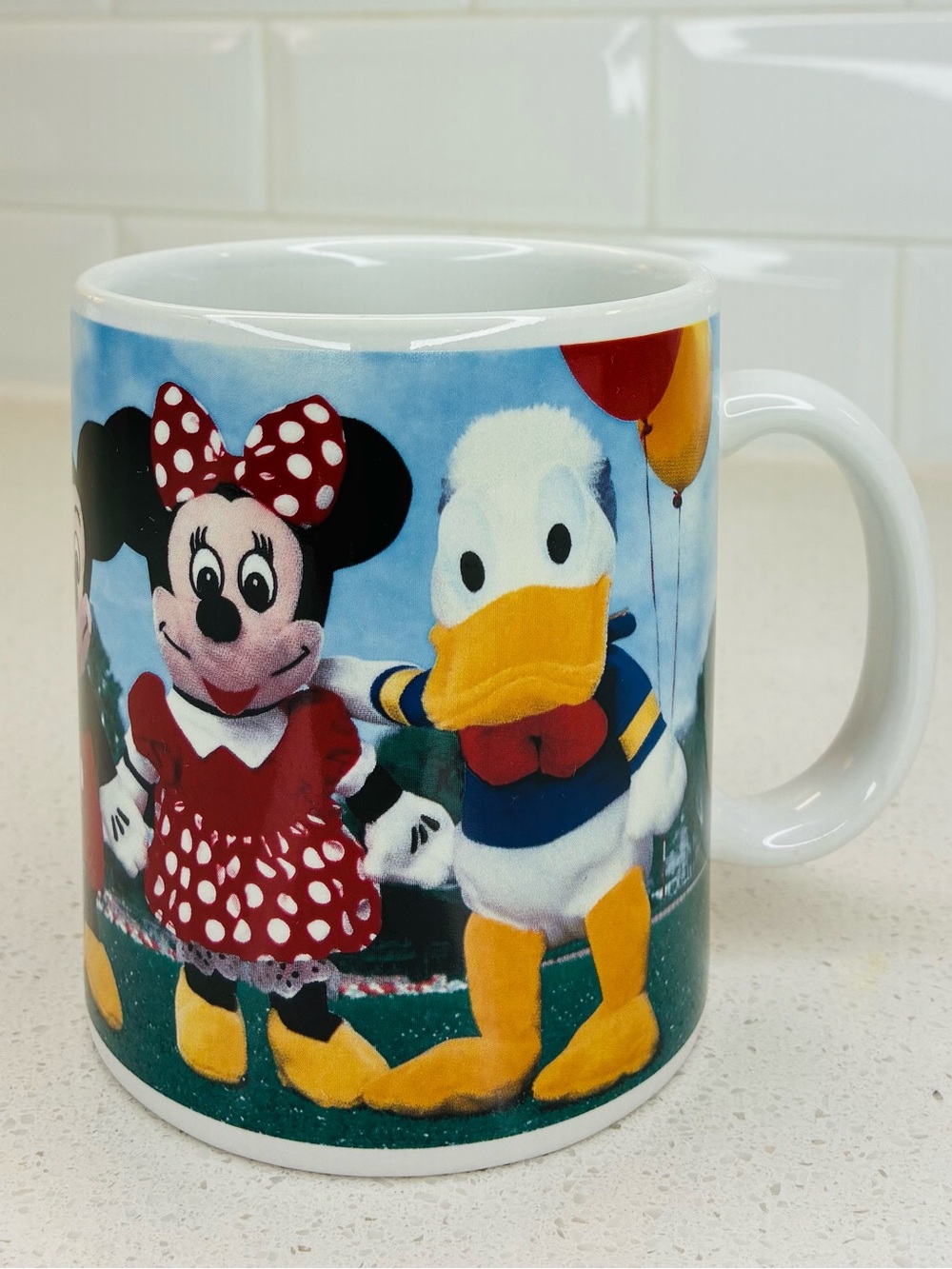 The Disney Store VTG Vintage Mini Bean Bag Plush Fab Five Mug Coffee EUC